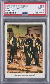 1959 Fleer "Three Stooges" #59 "Did You Have… " – PSA MINT 9